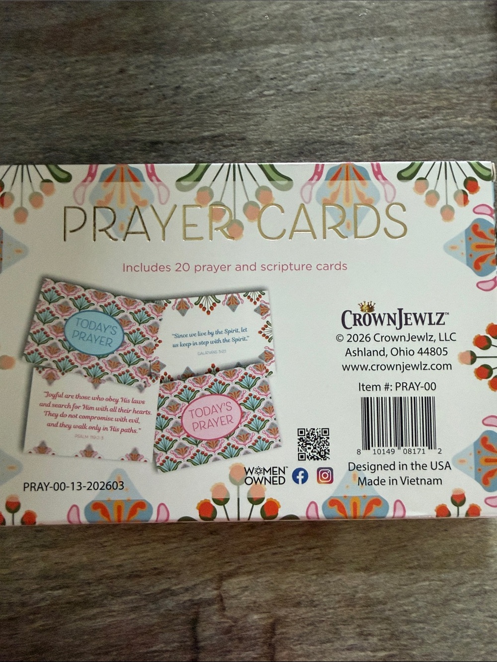 Prayer Cards - Inspirational Scripture Cards - Picture 2 of 3